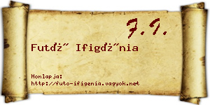 Futó Ifigénia névjegykártya